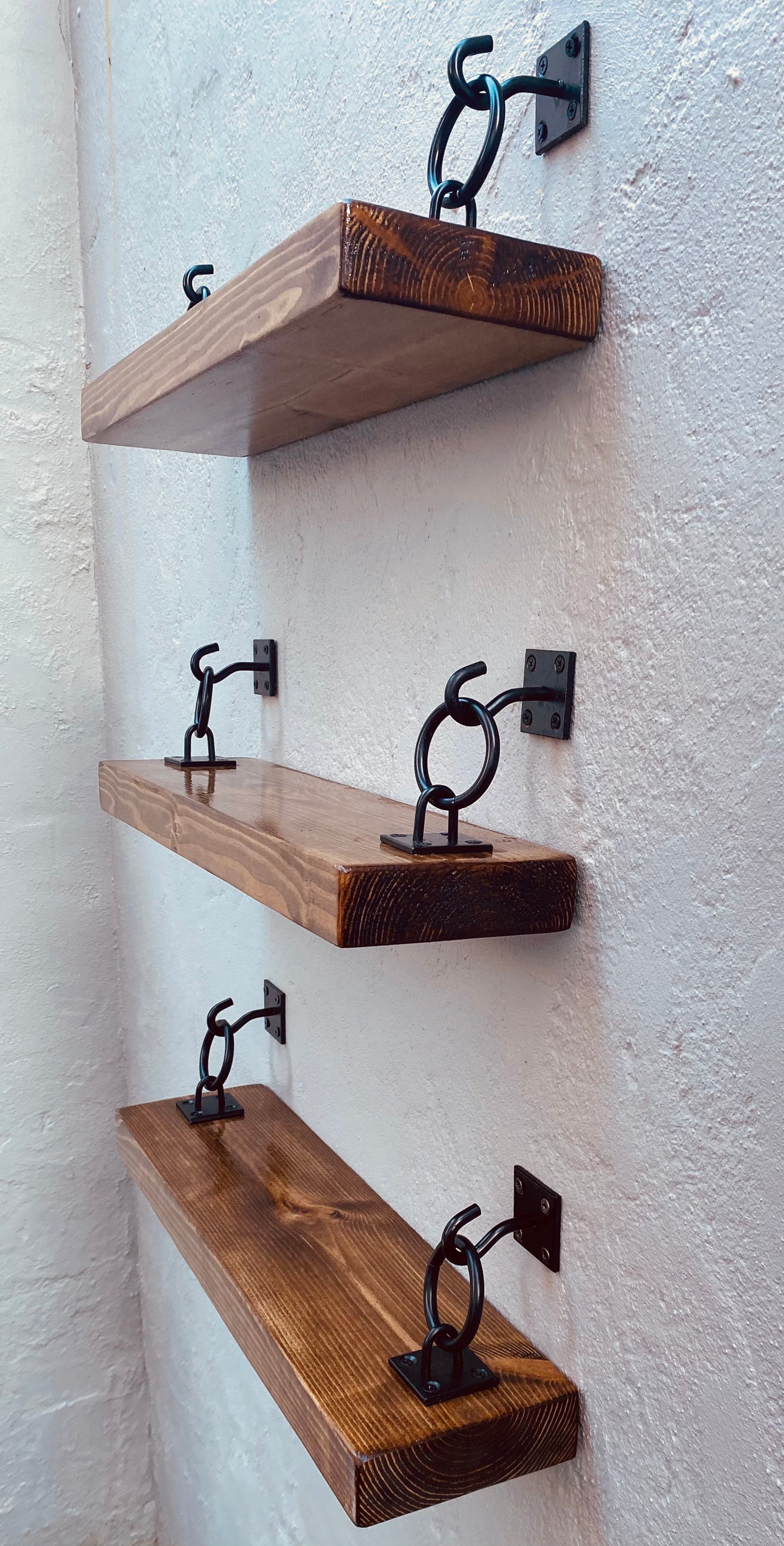 Industrial Hook & Ring Shelf Brackets